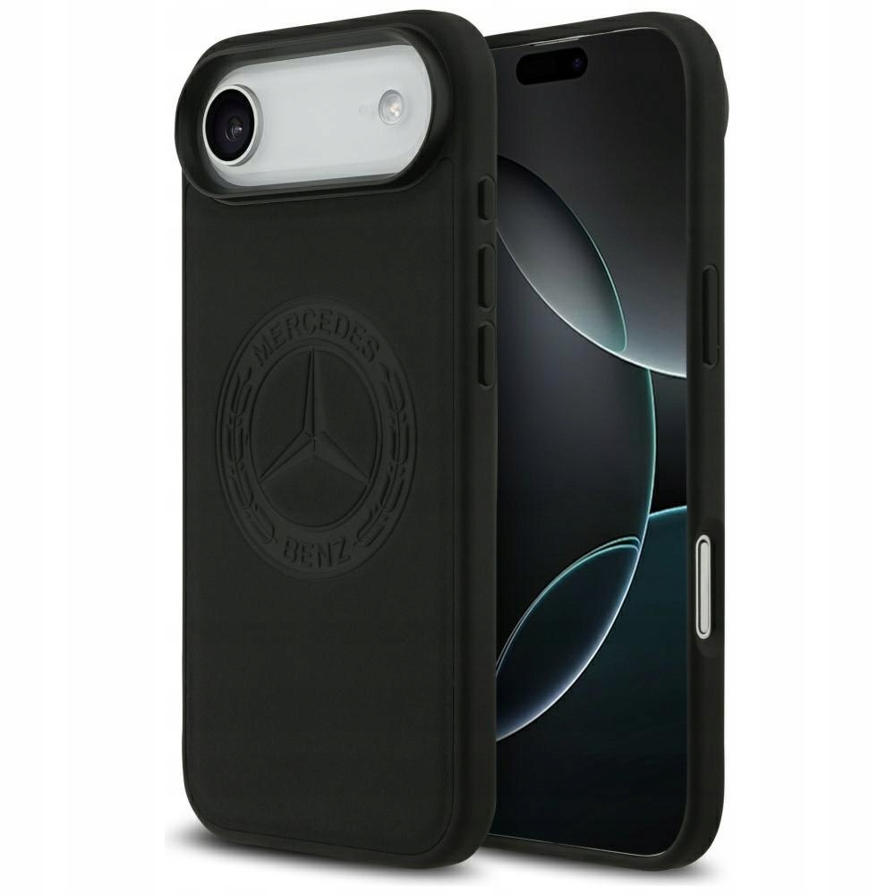 Etui Mercedes Leather Vintage Logo MagSafe do iPhone Air czarny
