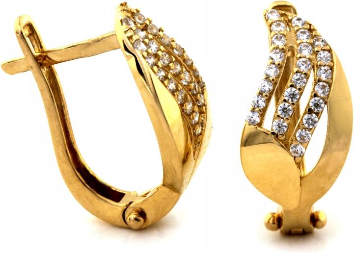 Zlaté náušnice 585, plechy na anglické zapínání, anglické zapínání 14k