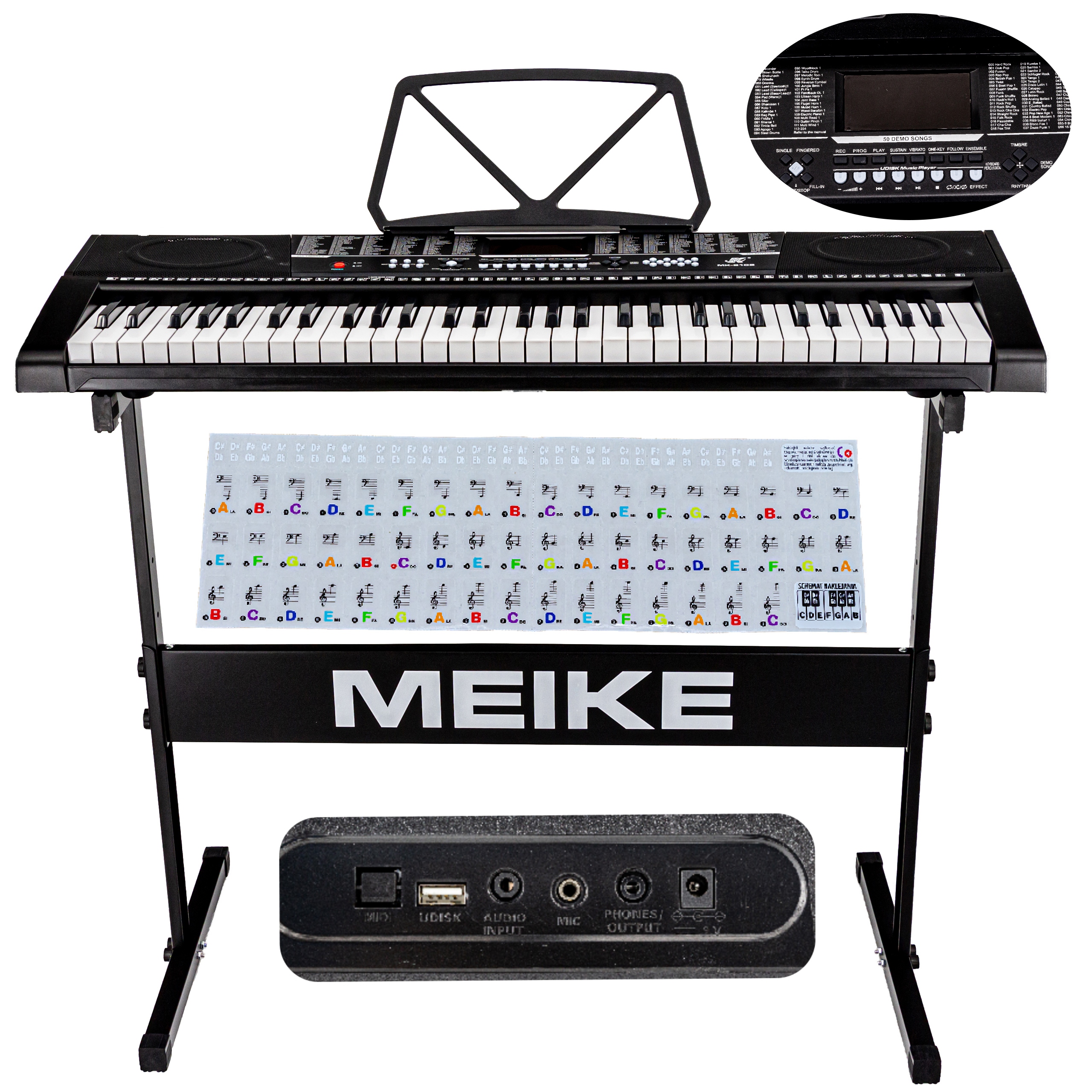 

Keyboard Pianino Organy MK-2102 Statyw 61k Usb MP3
