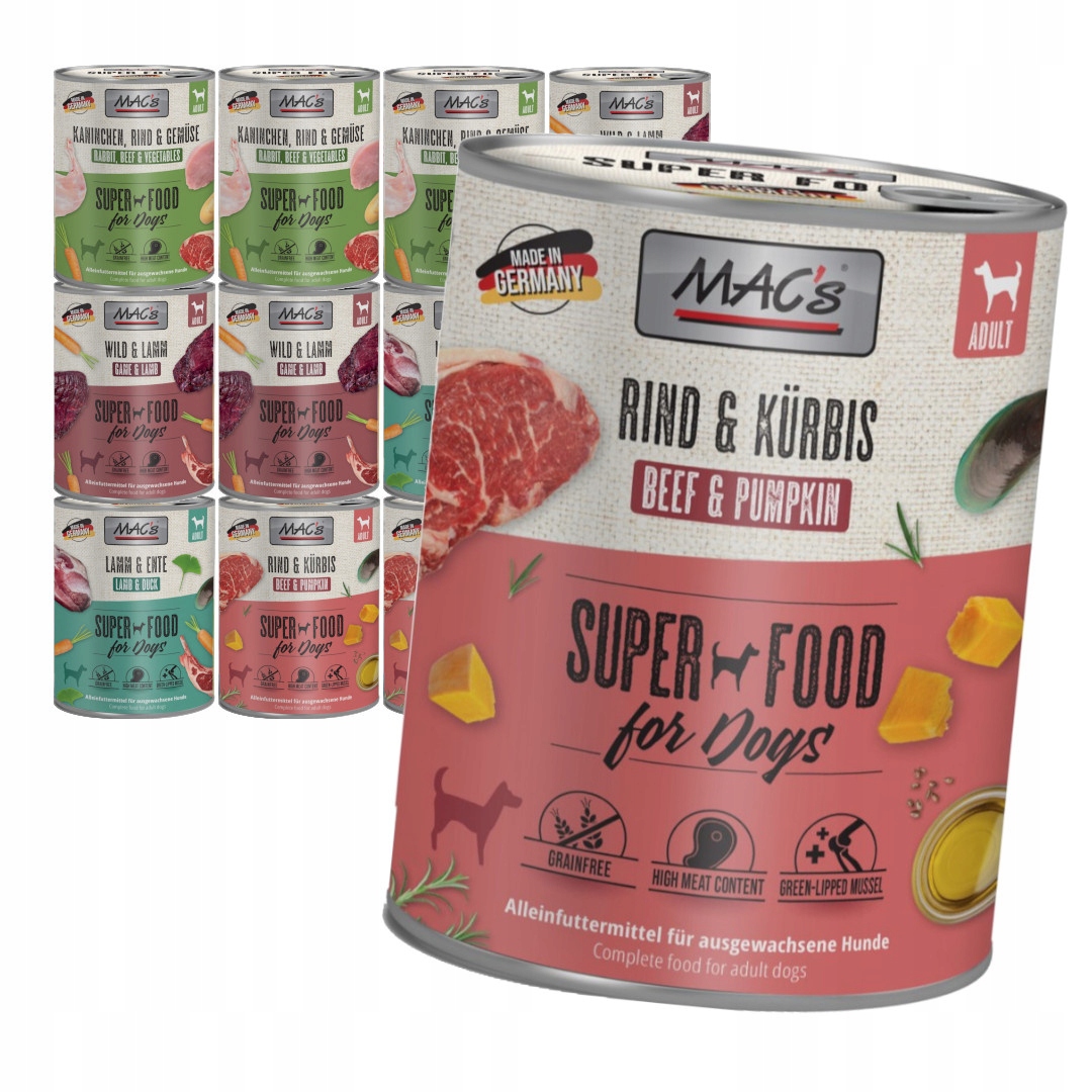 Levně MAC's Dog Mix Chutí 12x800g Vlhké Krmivo