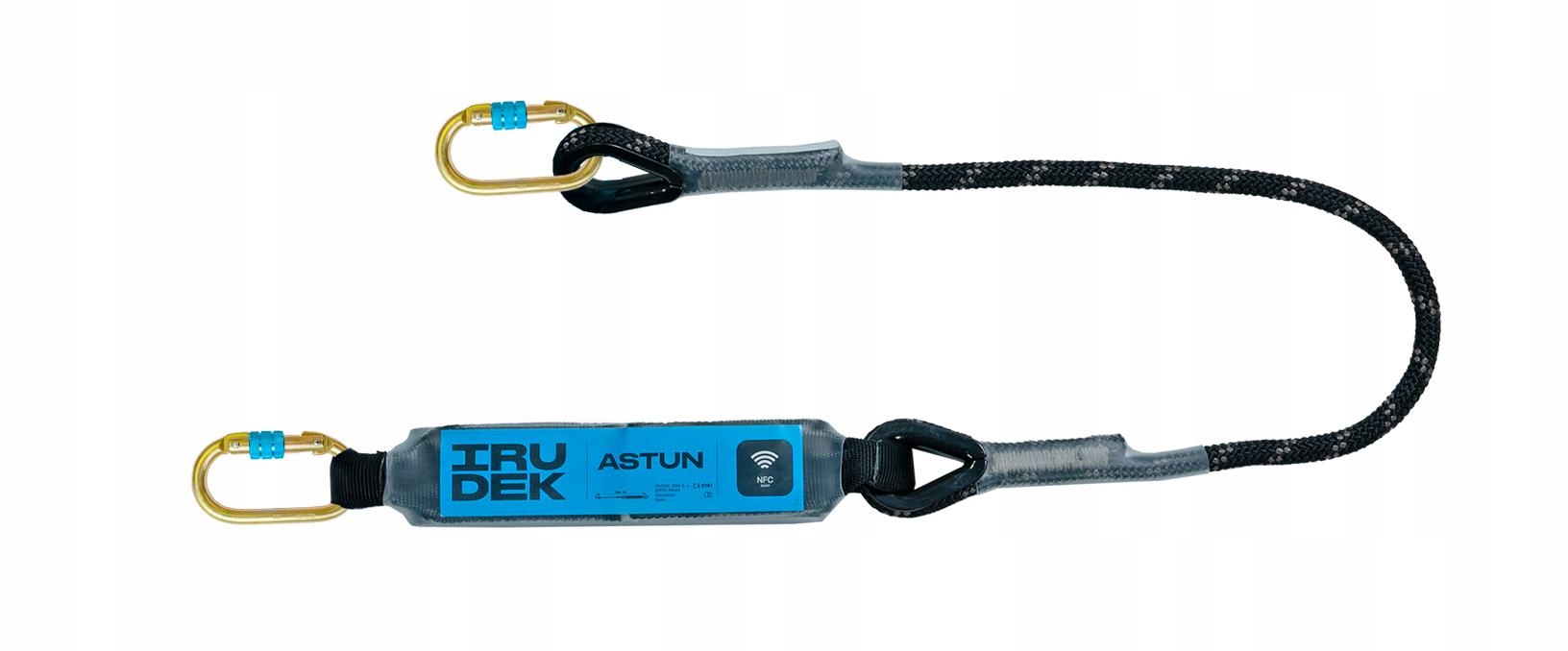 Amortyzator z liną asekuracyjną stalowe haki Irudek Astun 170 Css 140kg