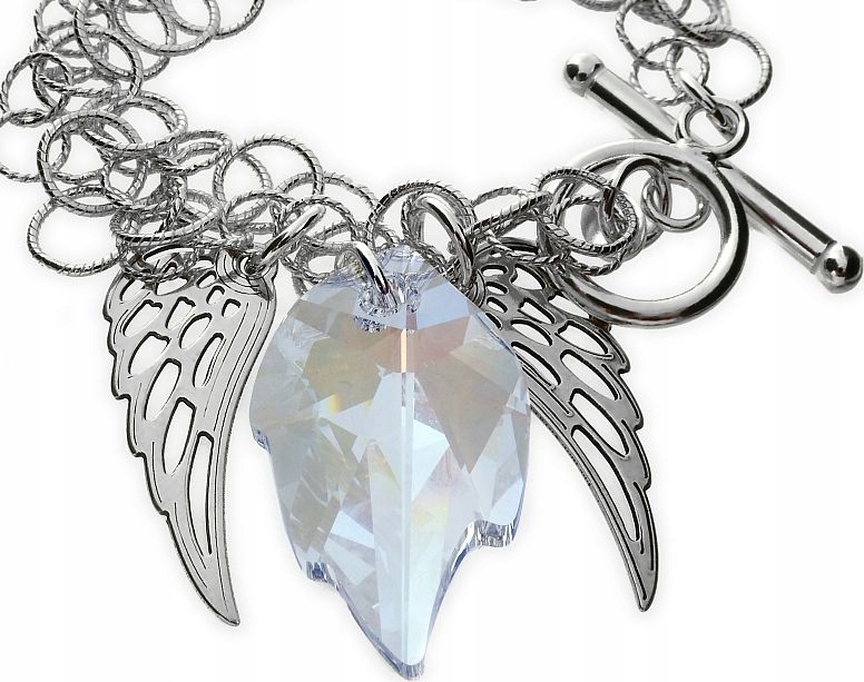 Krystaly náramek Moon Angel Wing Stříbro