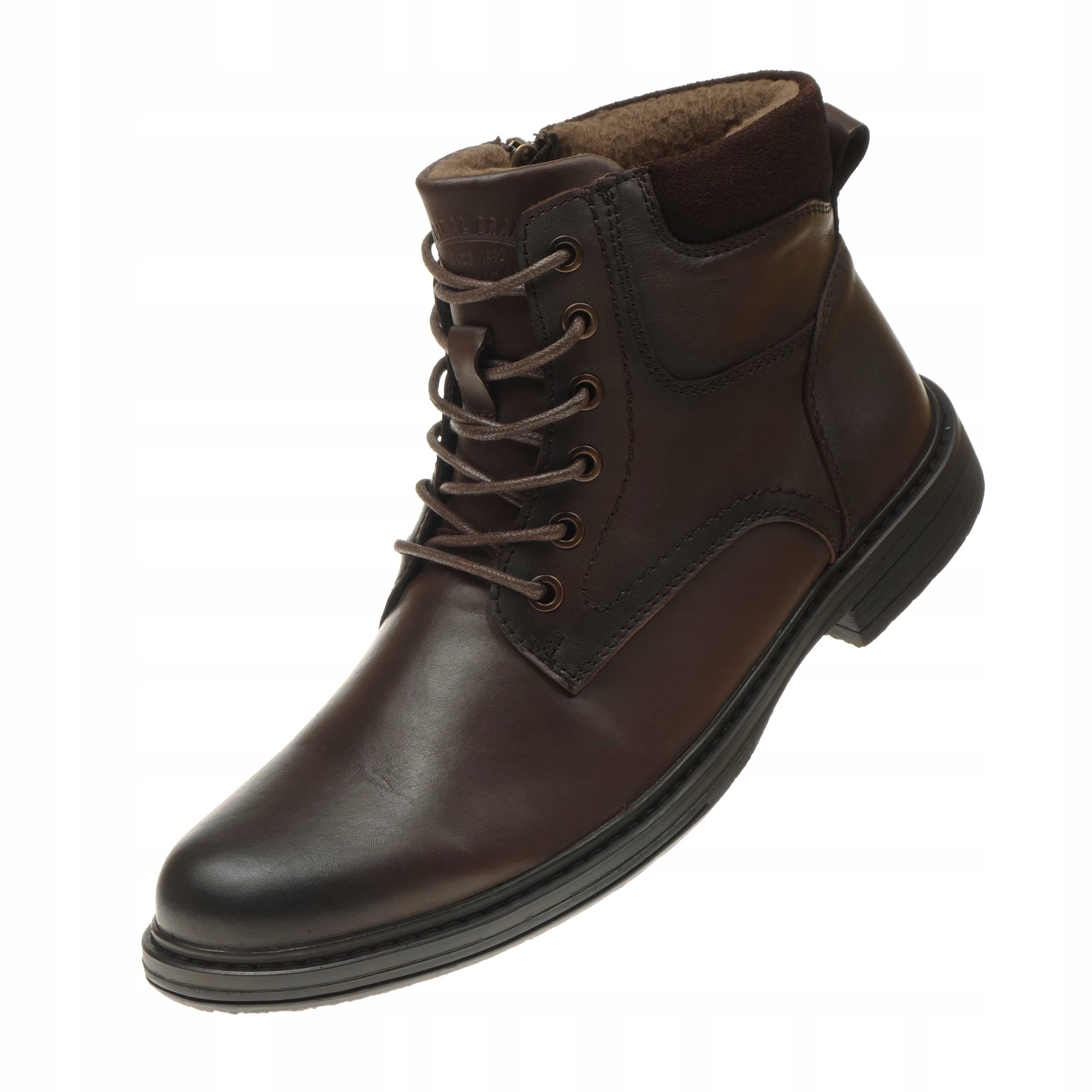 Pánské zateplené boty American Kotníkové Boty Zimní kůže Zip 41