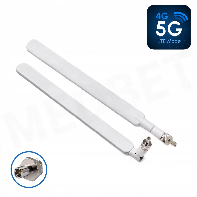 2 x MOCNE ANTENY DO MODEMÓW ROUTERÓW LTE 3G 4G 5G Wi-Fi 12 dBi WTYK TS9