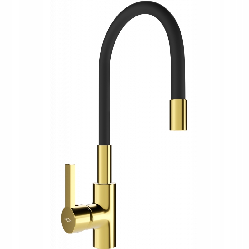 Mexen Flex kuchyňská baterie, Zlatá/Černá