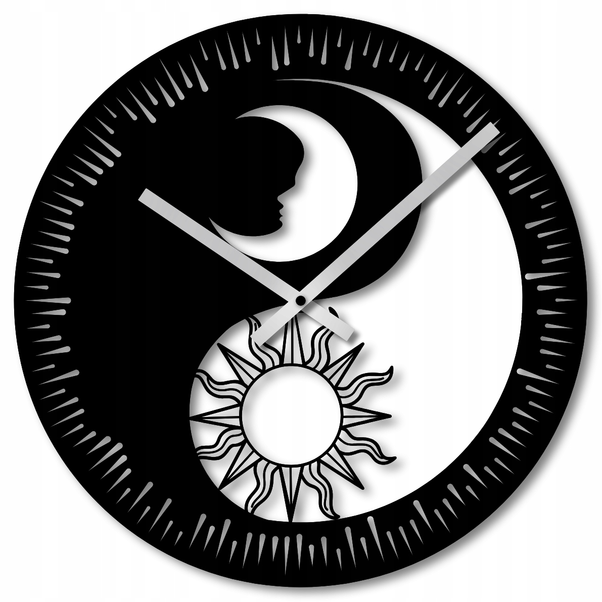 Nástěnné Hodiny 60 cm Nástěnné Hodiny Velké Ažurové Hodiny Moderní Den Noc