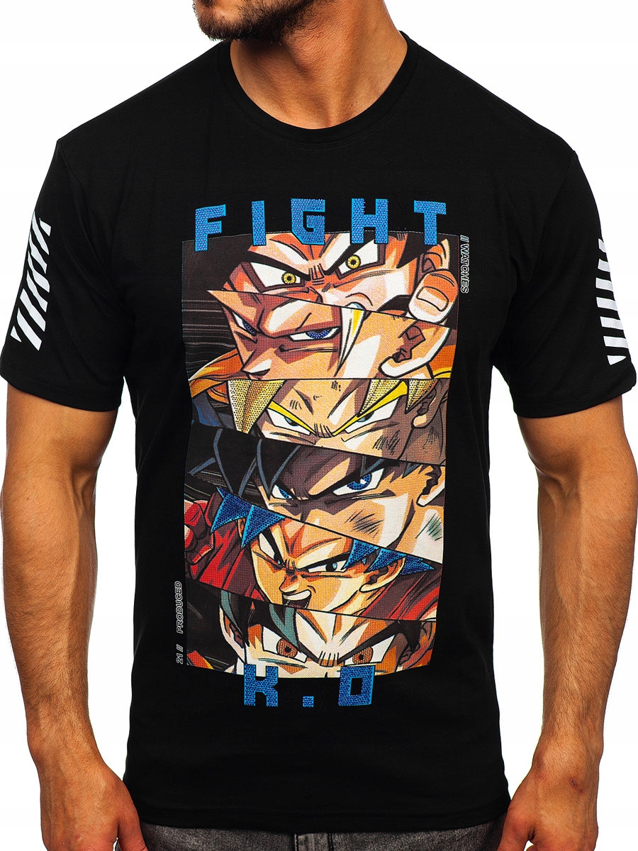 

T-shirt Męski Z Nadrukiem Czarny 2611 Rozmiar_xl