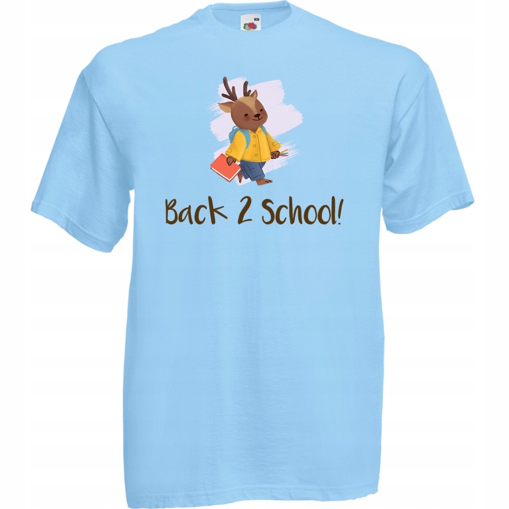 

Koszulka back2school powrót szkoły XXL błękitna