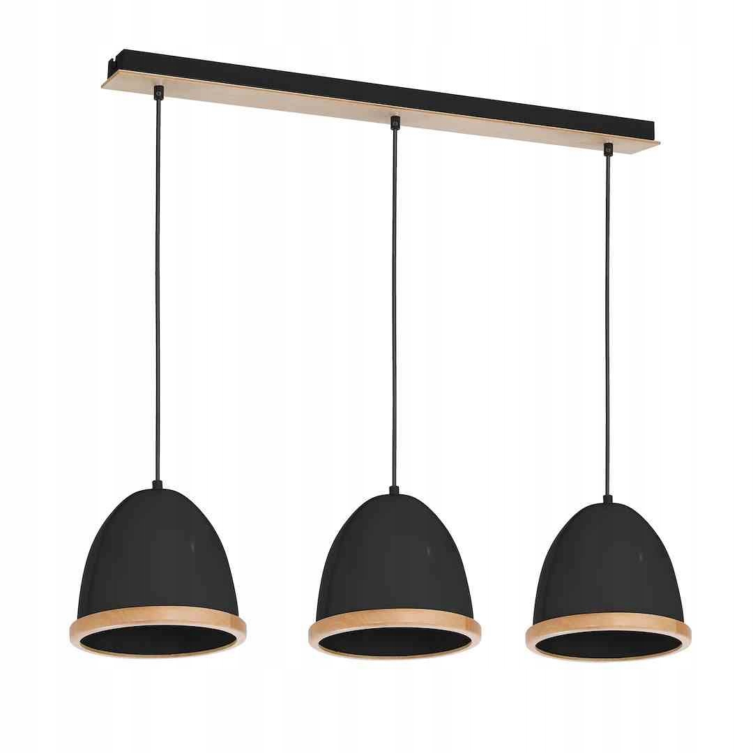 MiLAGRO Závěsná lampa Studio Black 3Xe27 Stropní lustr Osvětlení