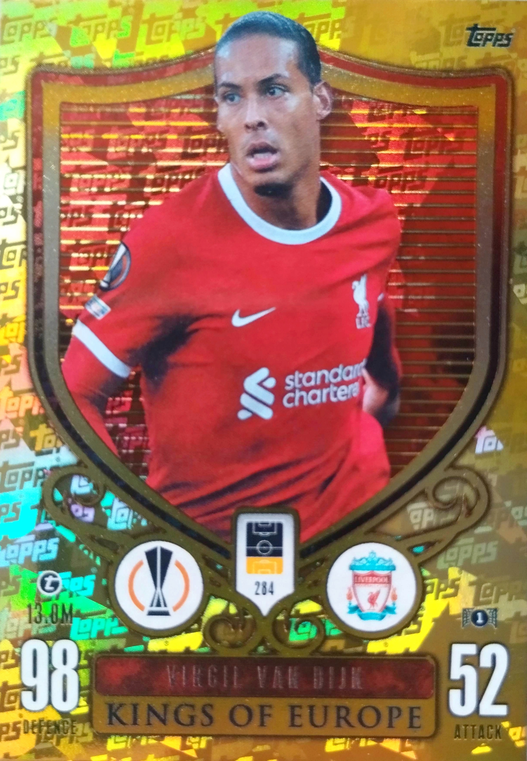 Topps Match Attax Extra 2023/2024 Kings Of Europe 284 Virgil Van Dijk