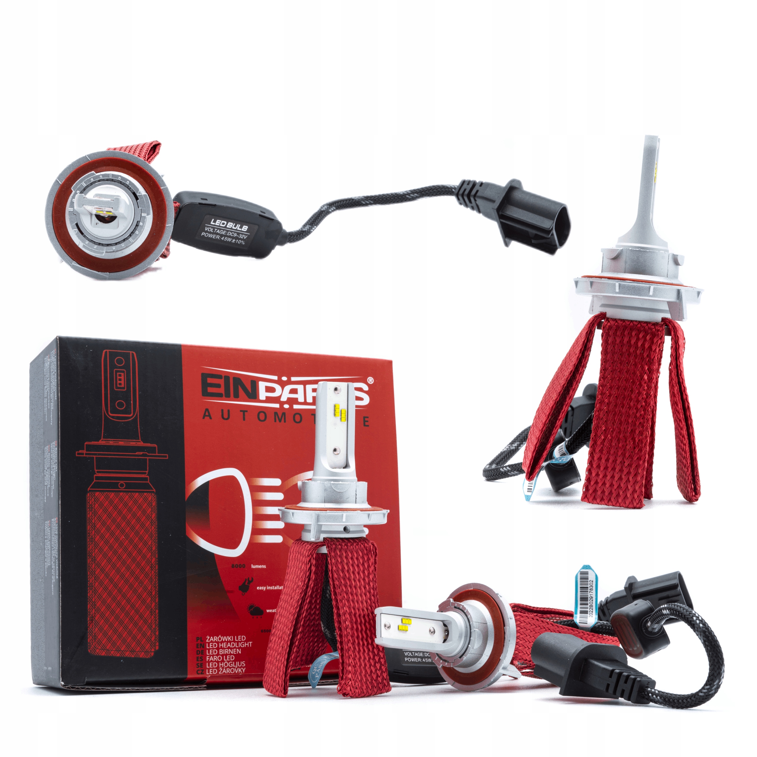 H13 Led 12/24V Canbus Chladná Biela 6000K Octopus