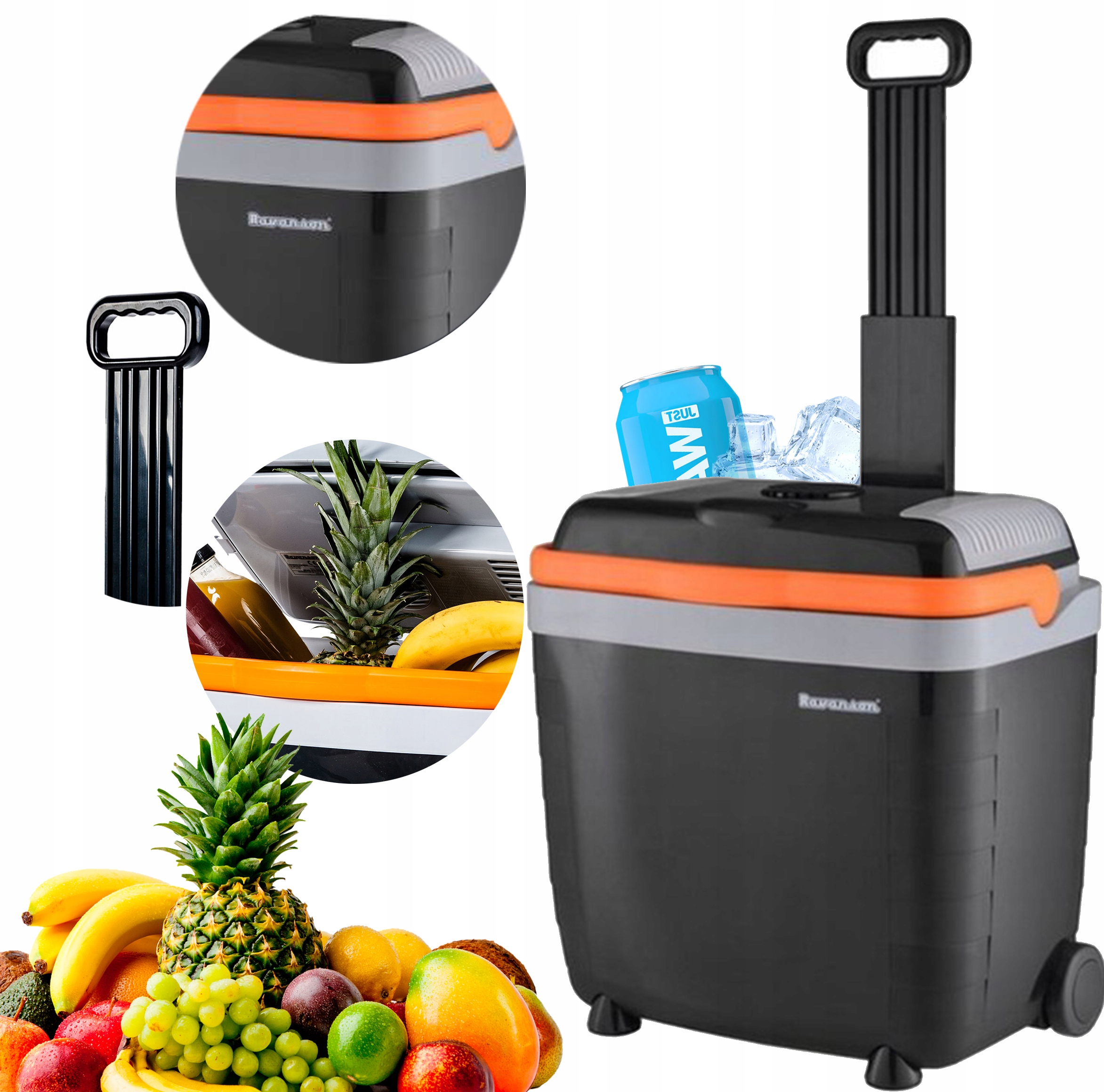 Lodówka Samochodowa Kempingowa Turystyczna Ravanson Grzanie Kółka 28L 2w1 Rodzaj elektryczne