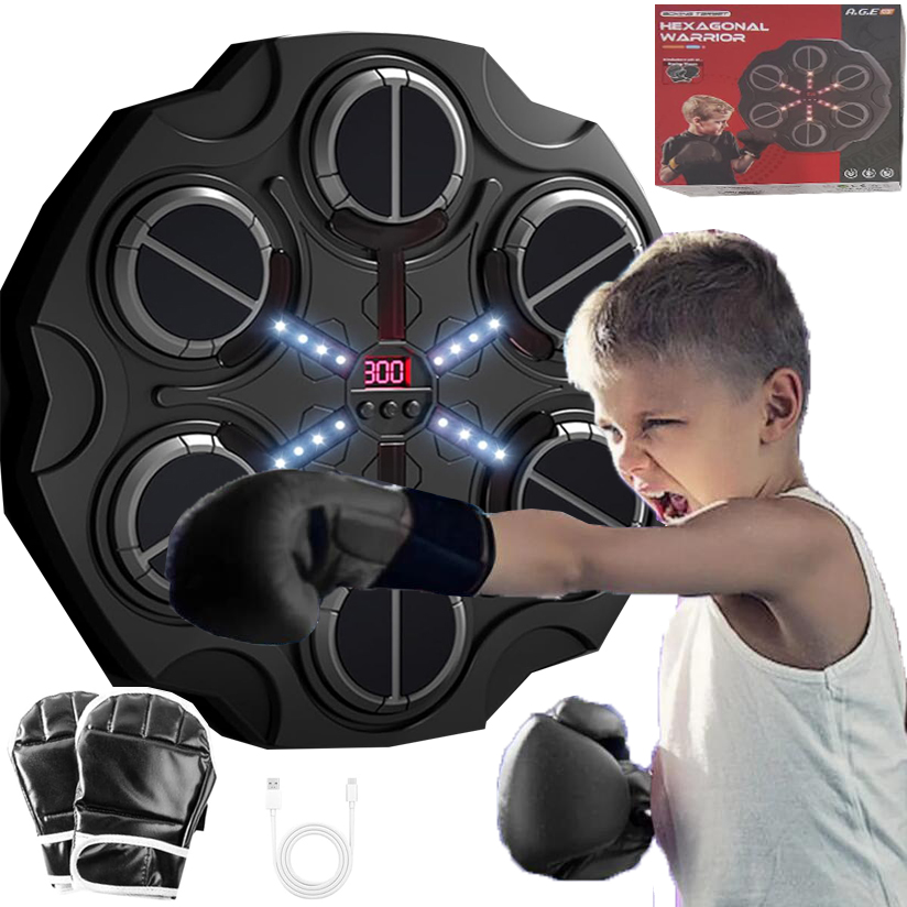 Worek Treningowy Dla Dzieci, Inteligentny Cel Ścienny Z Muzyką, Akumulator Bluetooth 3 Prędkości