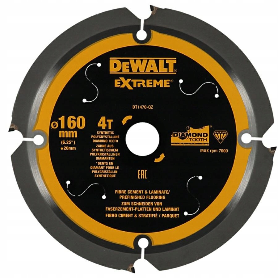 Dewalt Pila Kotoučová 160x20mmx4z Fibre Cement