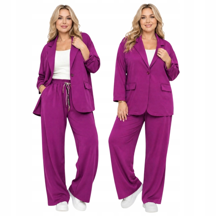 Komplet elegantní máslo Plus Size sako kalhoty biskupské 50 52 5XL 6XL