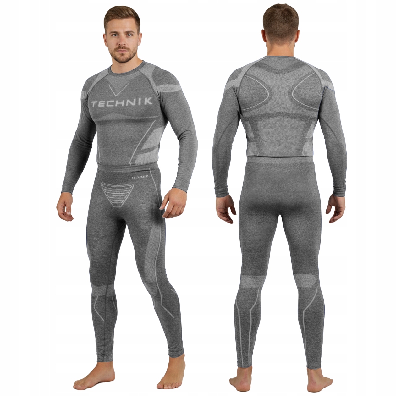 Bielizna Termoaktywna Męska Komplet Termo Kalesony Koszulka Termiczna