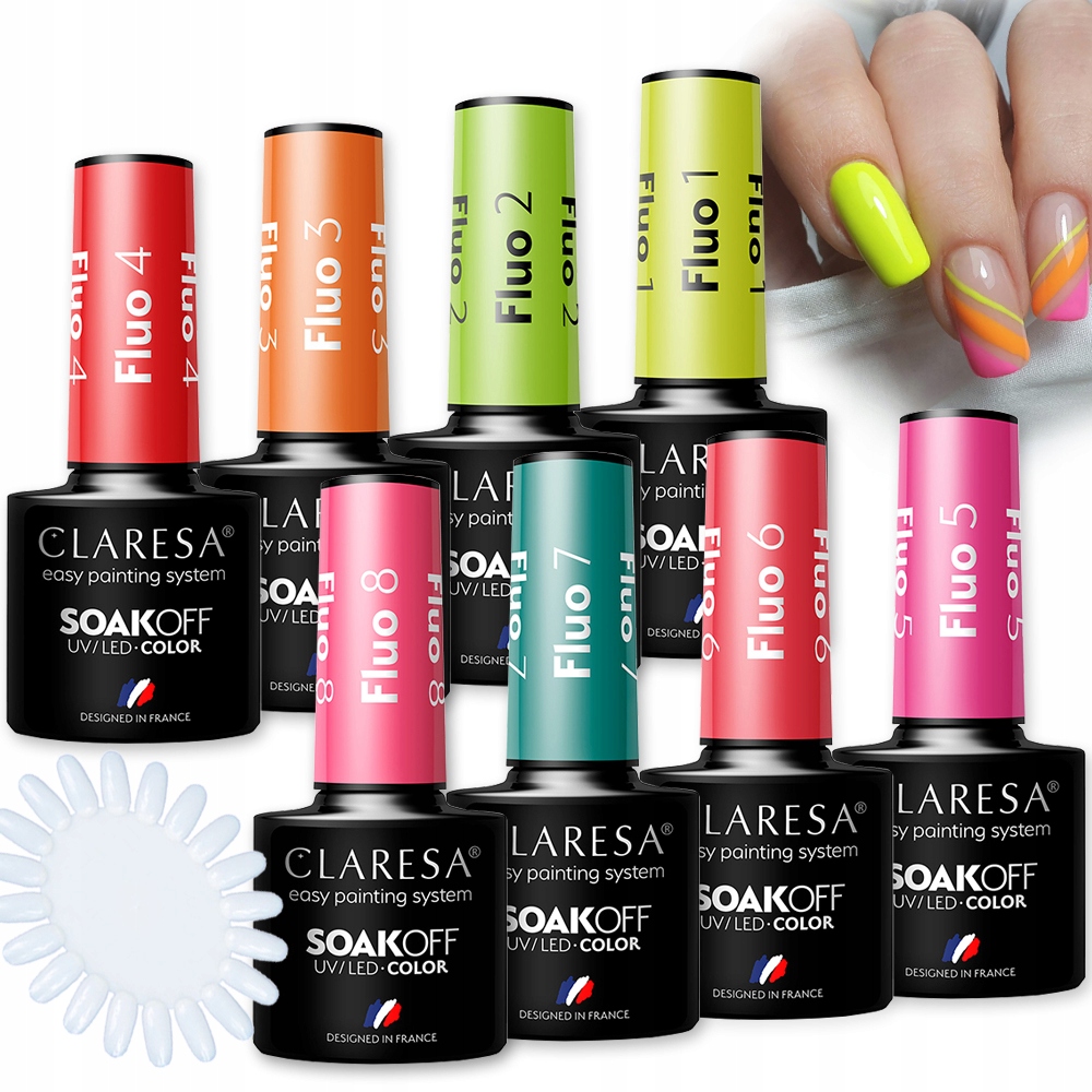 

Paznokcie Na Lato Claresa Kolekcja Fluo Neony