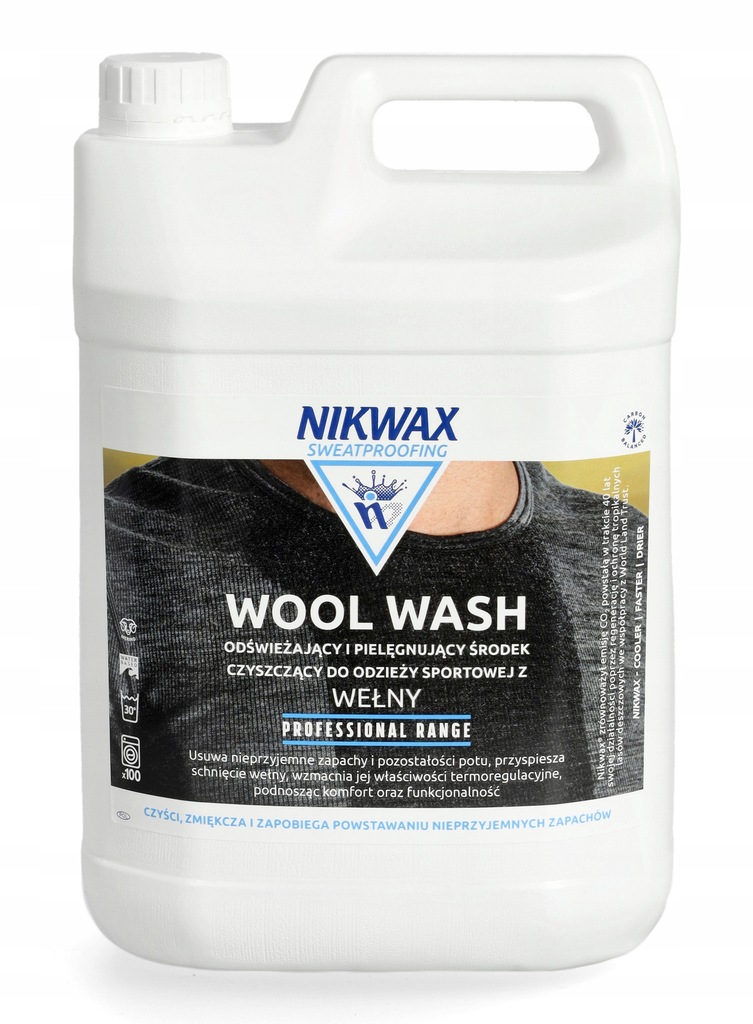 Nikwax Wool Wash płyn pranie czyszczenie wełny, Merino Woolwash 5L 5000ml
