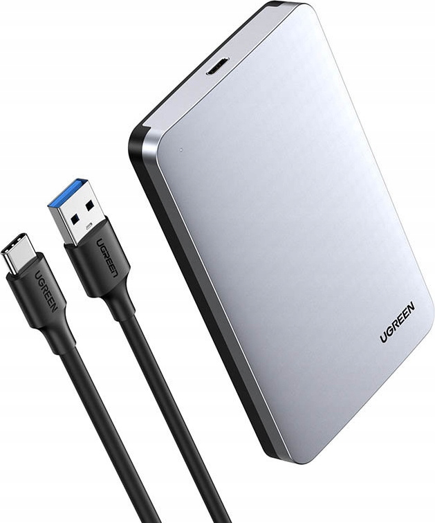 Kapsa Na Pevný Disk 2,5 Ugreen Sata 3.0 6GBPS Šedý Kabel Usb-a/usb-c