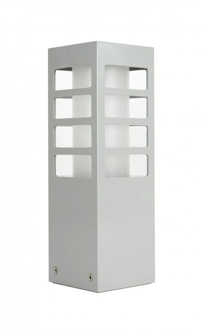 Lampa vonkajší záhradný stĺpik industriálny sivý 25 cm IP54 Su-ma