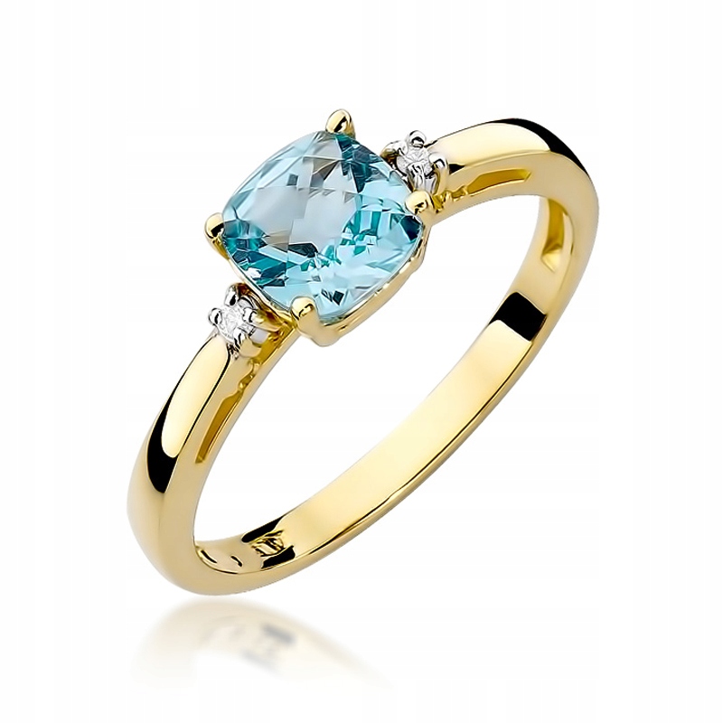 

Złoty Pierścionek Zaręczynowy 585 Topaz 0,70 ct