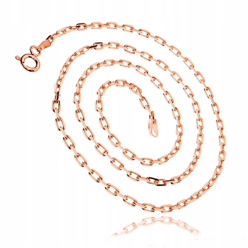 Stříbrný řetízek 45 cm pozlacený růžově