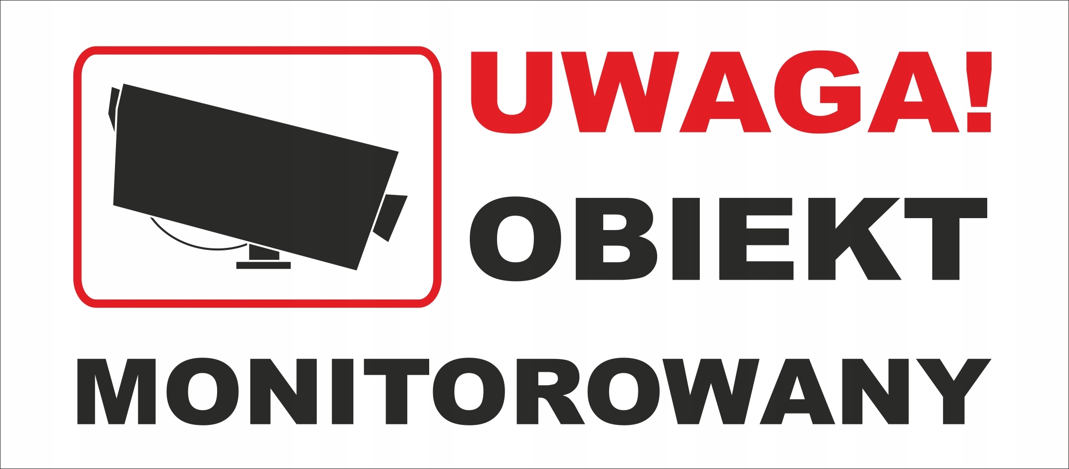 Tabliczka MONITORING tablica OBIEKT MONITOROWANY S