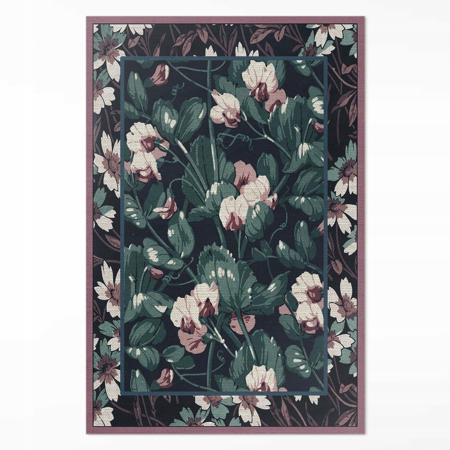 Koberec Dekorativní Albert Racinet květinový vzor Velký 140 x 210 cm