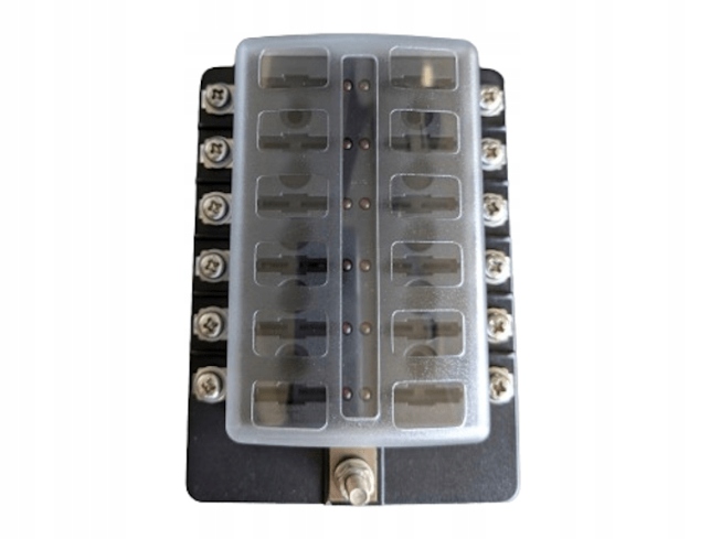 Kryt na pojistky Ato-atc X12 šroub M5 samolepky a vruty jsou součástí balení