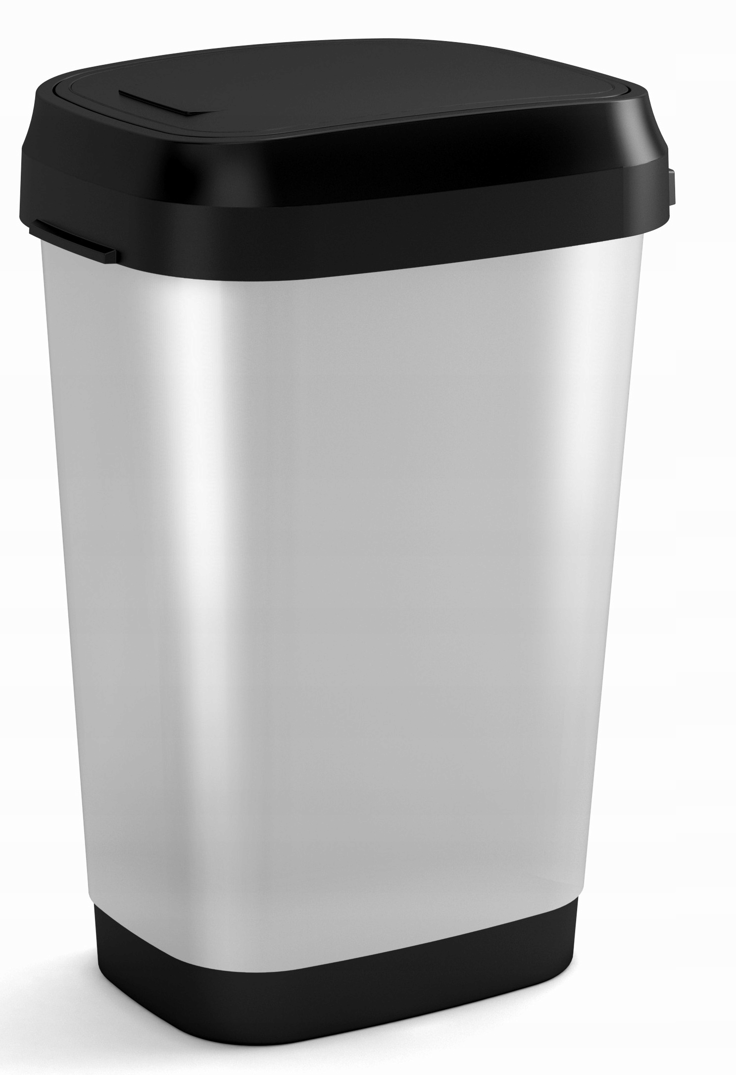Levně Odpadkový koš plast Kis 50l stříbrný