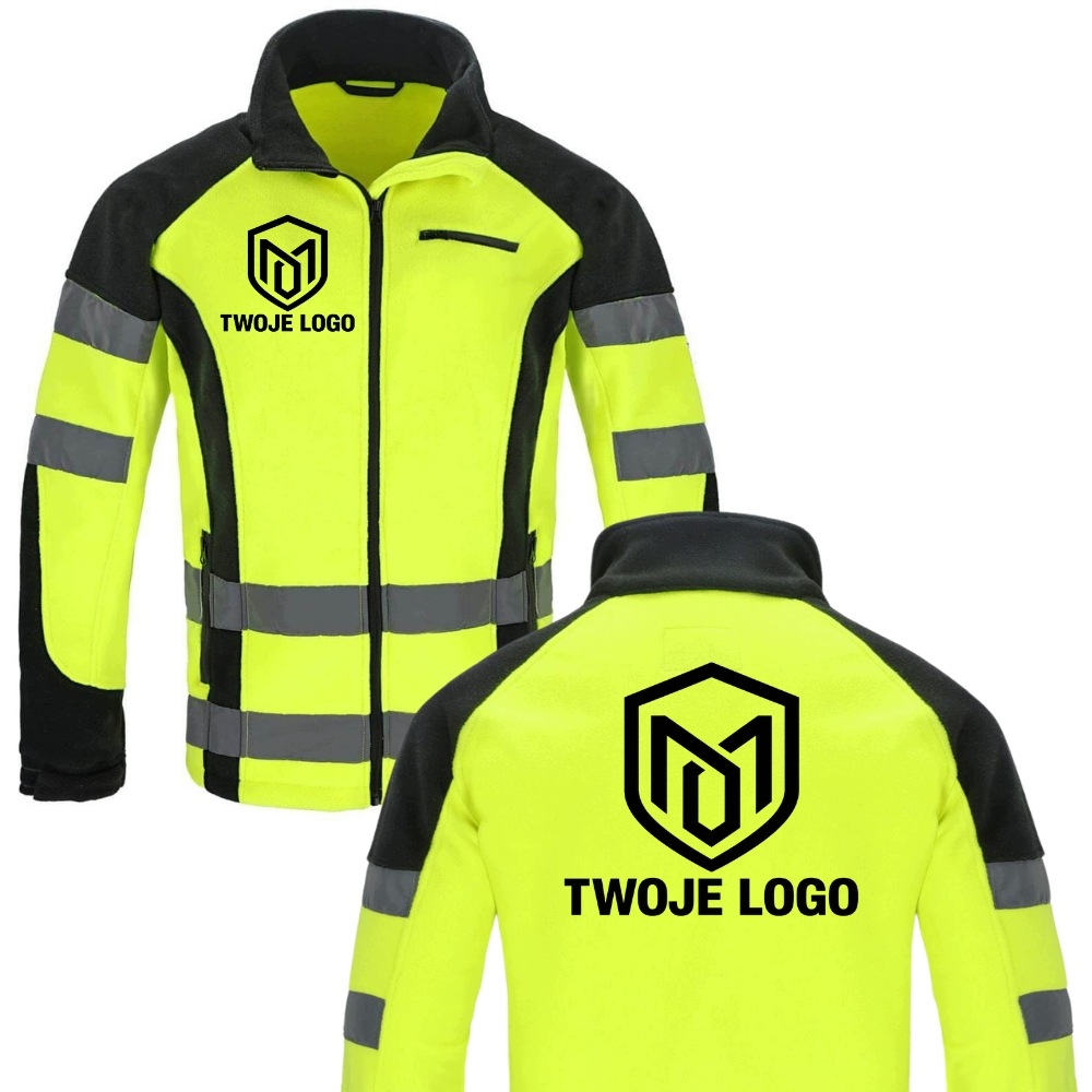 Pracovní fleece hrubý 300 g s potiskem firemního loga reklamní oblečení Bozp vel. M