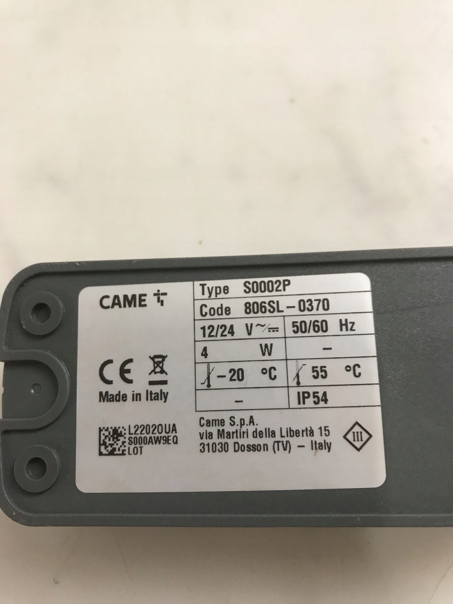 Fotokomórka Came CMC806SL0230 Kod producenta CMC806SL0230