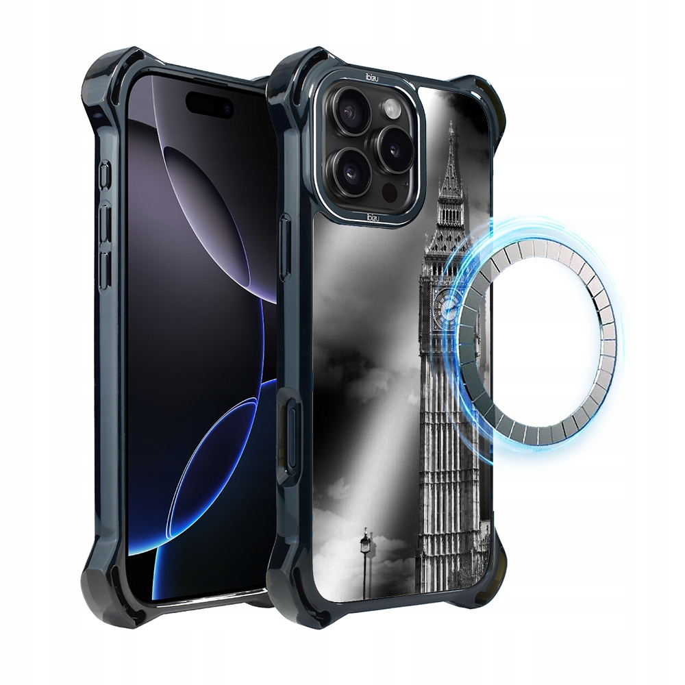 Pouzdro iPhone 16 Pro Max Ibizu DropGuard Ultra s MagSafe, Big Ben
