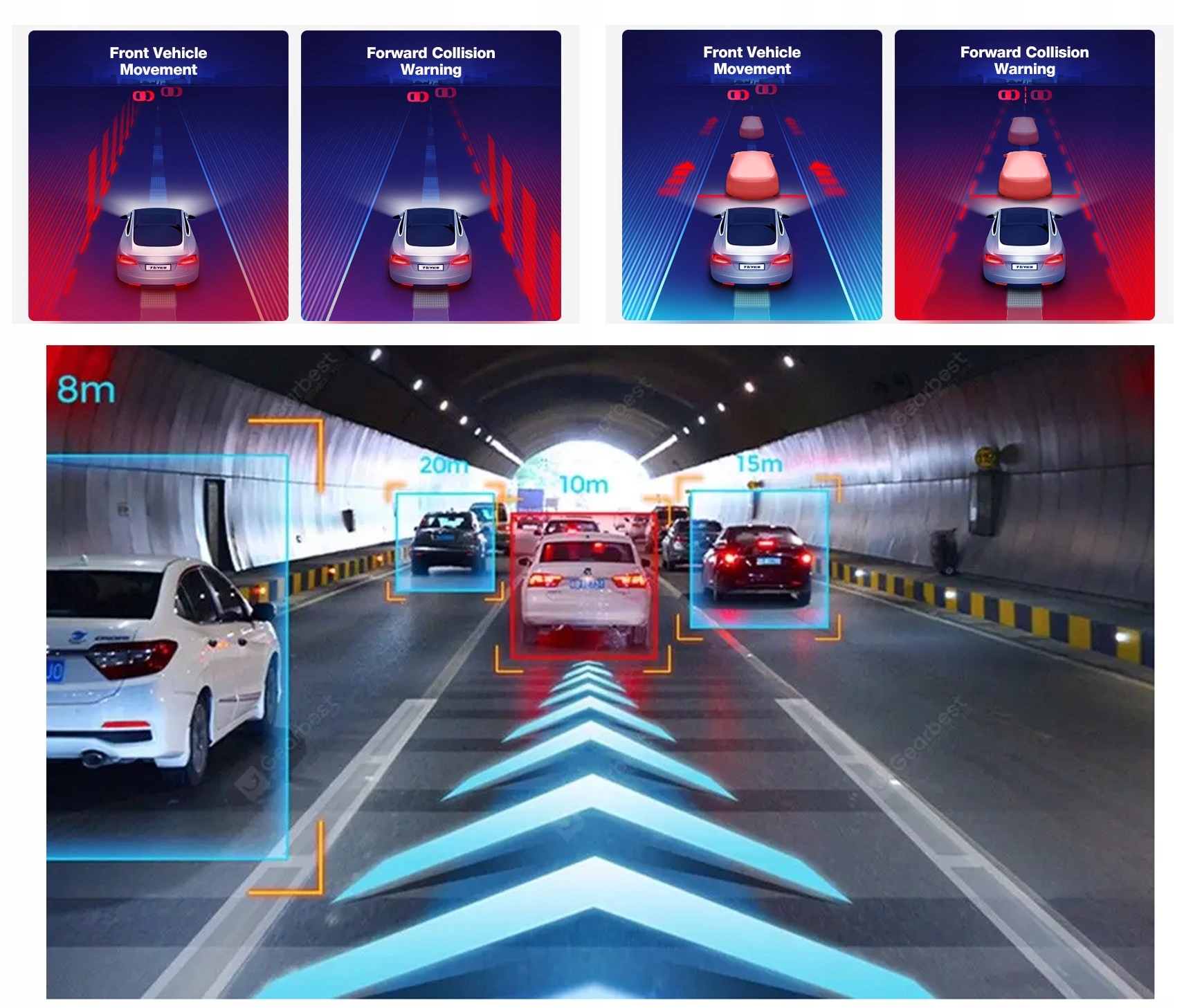 REJESTRATOR JAZDY DVR USB ADAS ANDROID HD 1280P Zasilanie USB