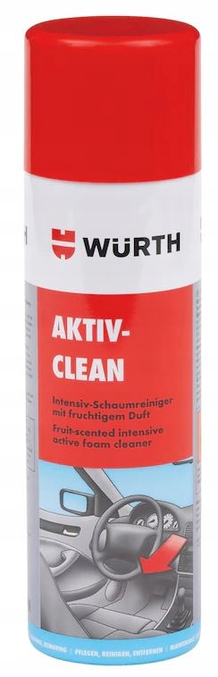 Wurth Aktiv Clean Aktywna Pianka Czyszcząca Do Wnętrza Samochodu 500ML