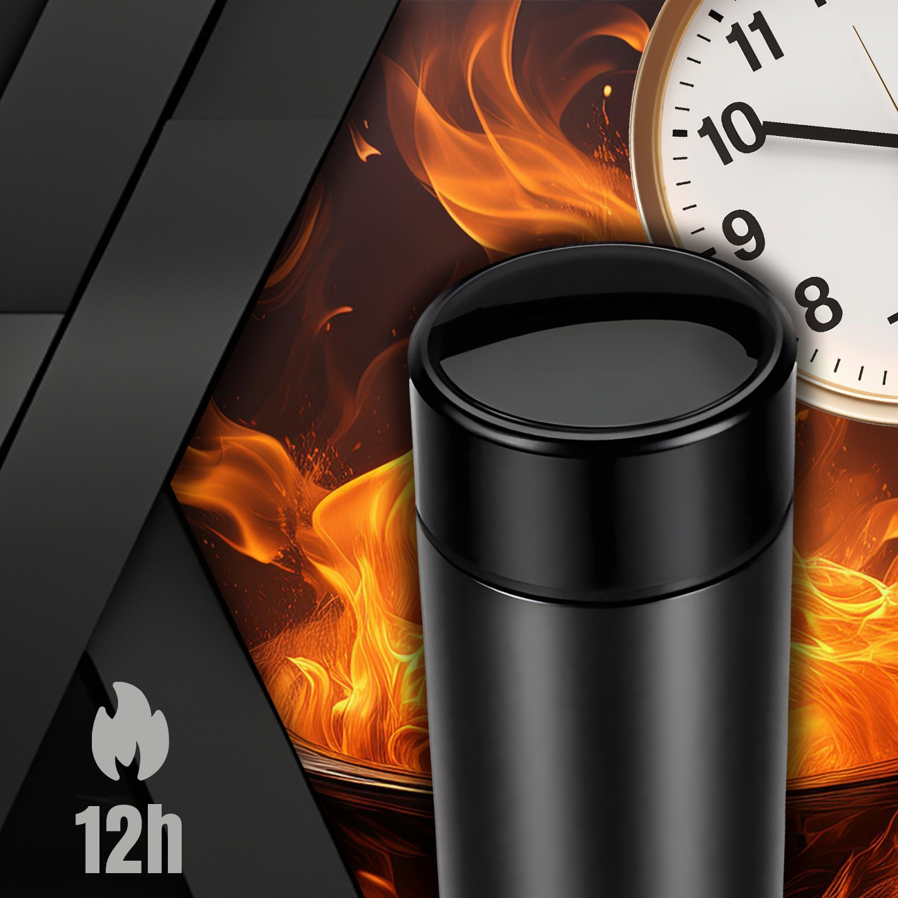 KUBEK TERMICZNY TERMOS BIDON NA KAWĘ HERBATĘ LED 500ML DUŻY SZCZELNY SMART Pojemność 500 ml