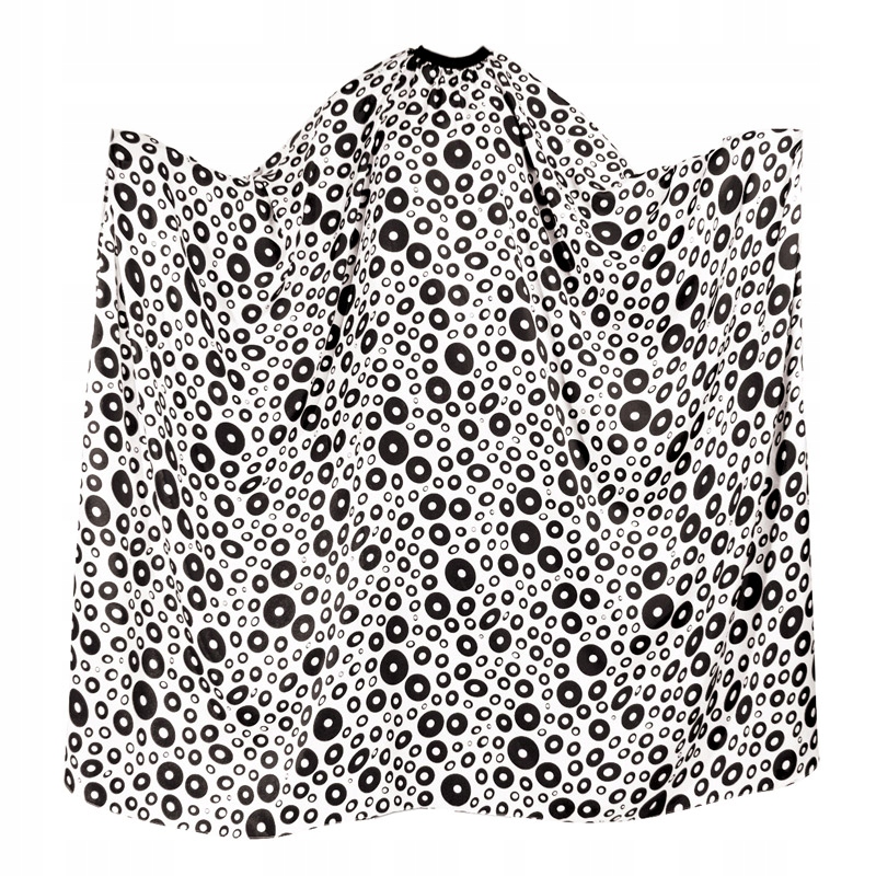 

xhair Peleryna fryzjerska duża w kropki czarna