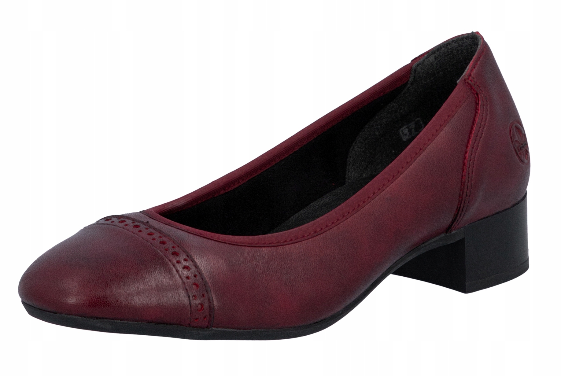 Rieker 43450-35 vel.37 bordové kožené lodičky Tuhost H