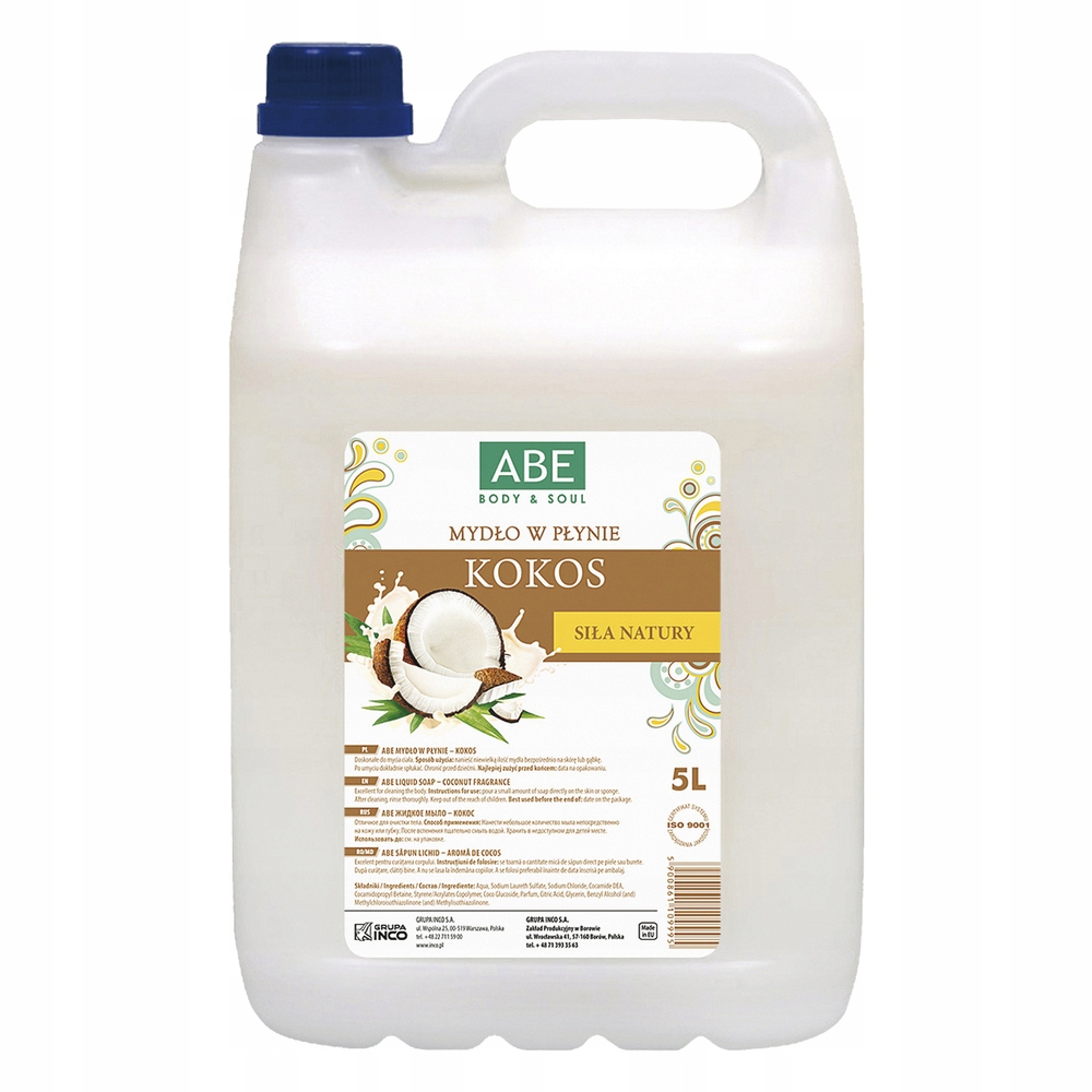 

Abe mydło w płynie kokosowe 5l