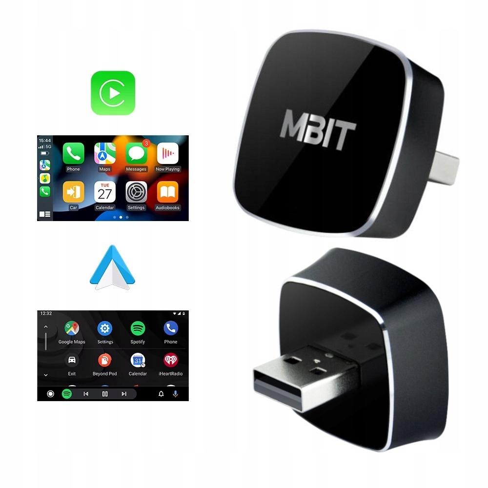 Adapter Carplay Android Auto 2w1 Bezprzewodowy Car Play Bluetooth Wifi 6!