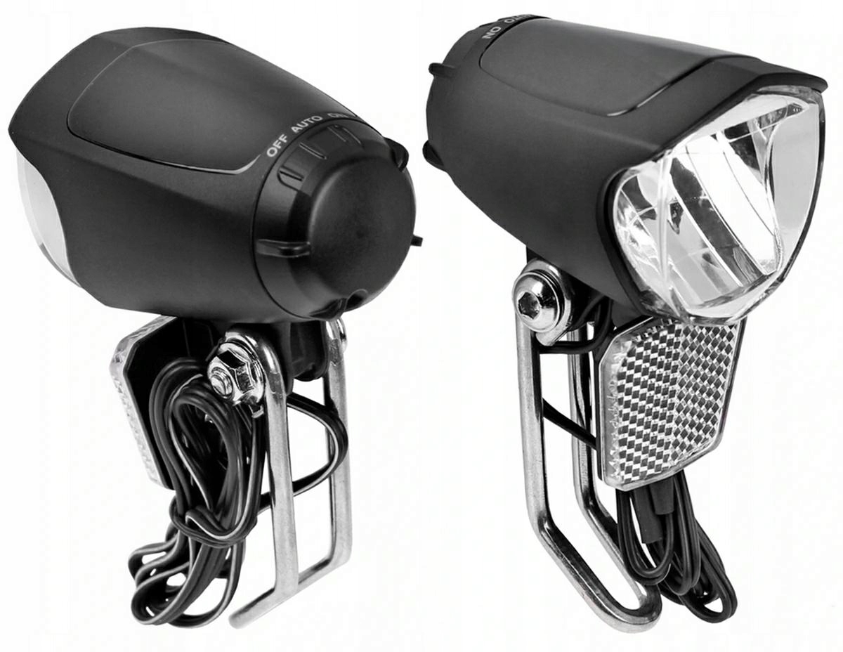 LAMPA ROWEROWA PRZEDNIA NA DYNAMO LED ON/OFF 70LUX