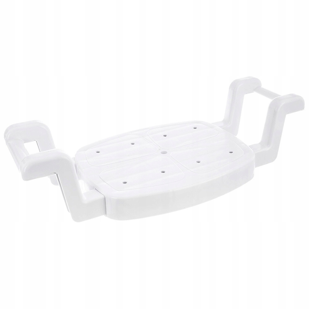 Siedzisko Do Wanny Regulowane Białe Ławka Łazienkowa Dla Seniora 58 CM