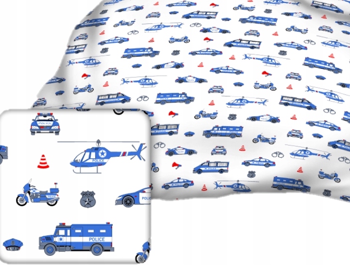 

Prześcieradło Bawełniane 60x120 z Gumką Policja