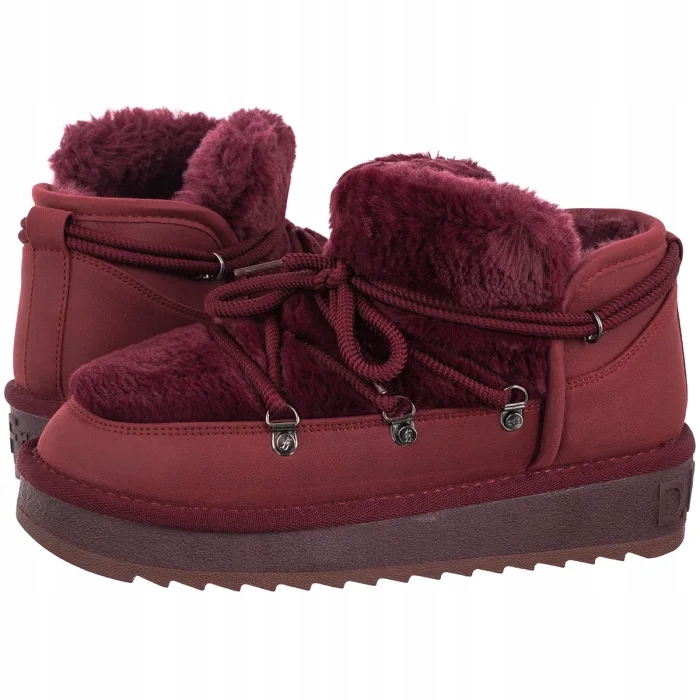 Zimní boty Sněhule D.Franklin Nordic Burgundy DFSH370011 Bordové