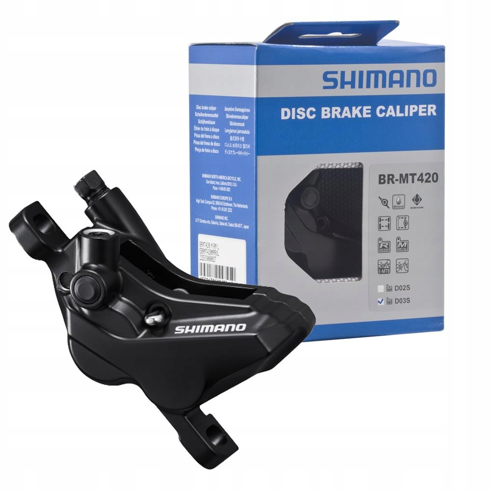 Svorka kotoučové brzdy Shimano BR-MT420 4 pístky, pryskyřičné obložení
