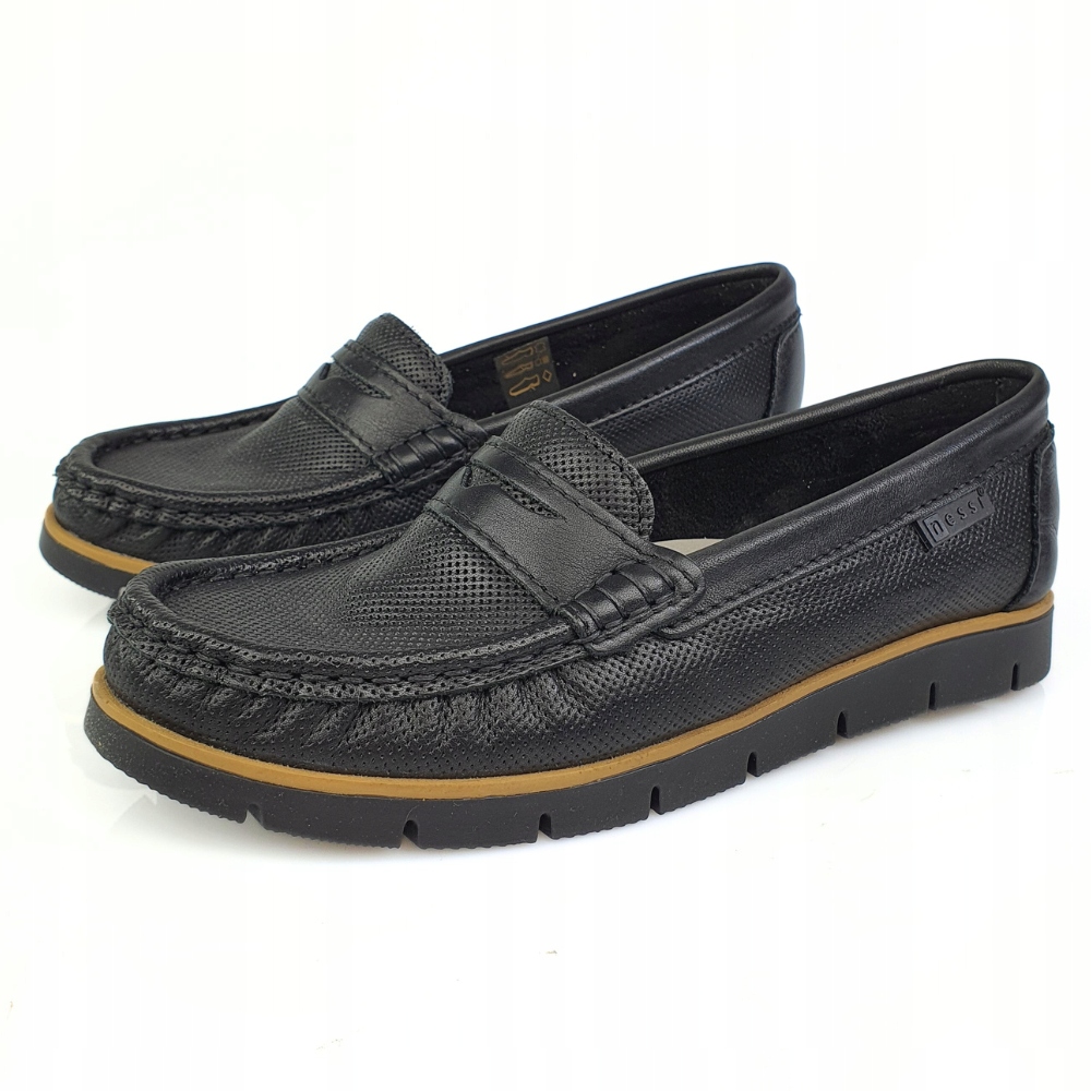 Nessi 76506 765 mokasyny czarne z wzorem skóra r. 41 Kod producenta 76506 czarny ST