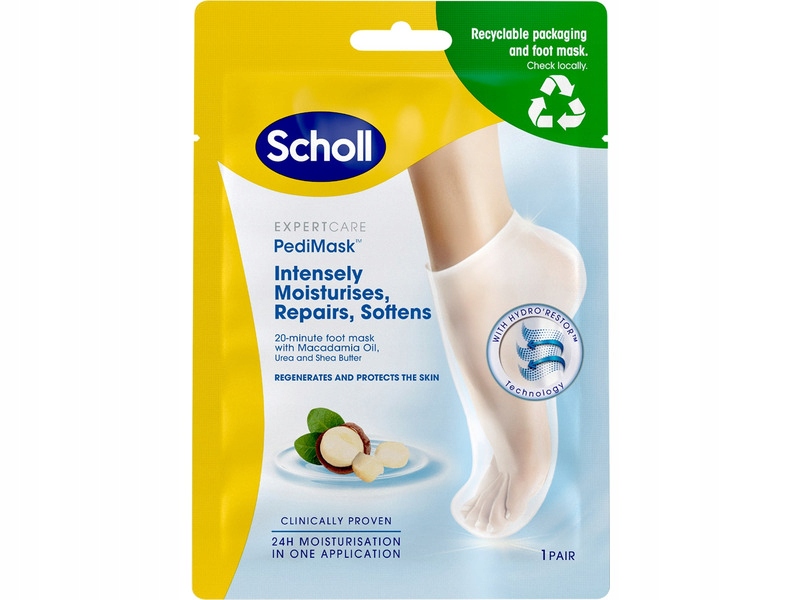 Maska nawilżająca SCHOLL z olejkiem makadamia PediMask