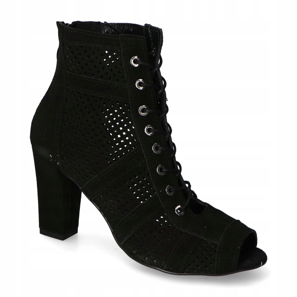 Kotníkové Boty Tuomo 1855 Černý semiš 37