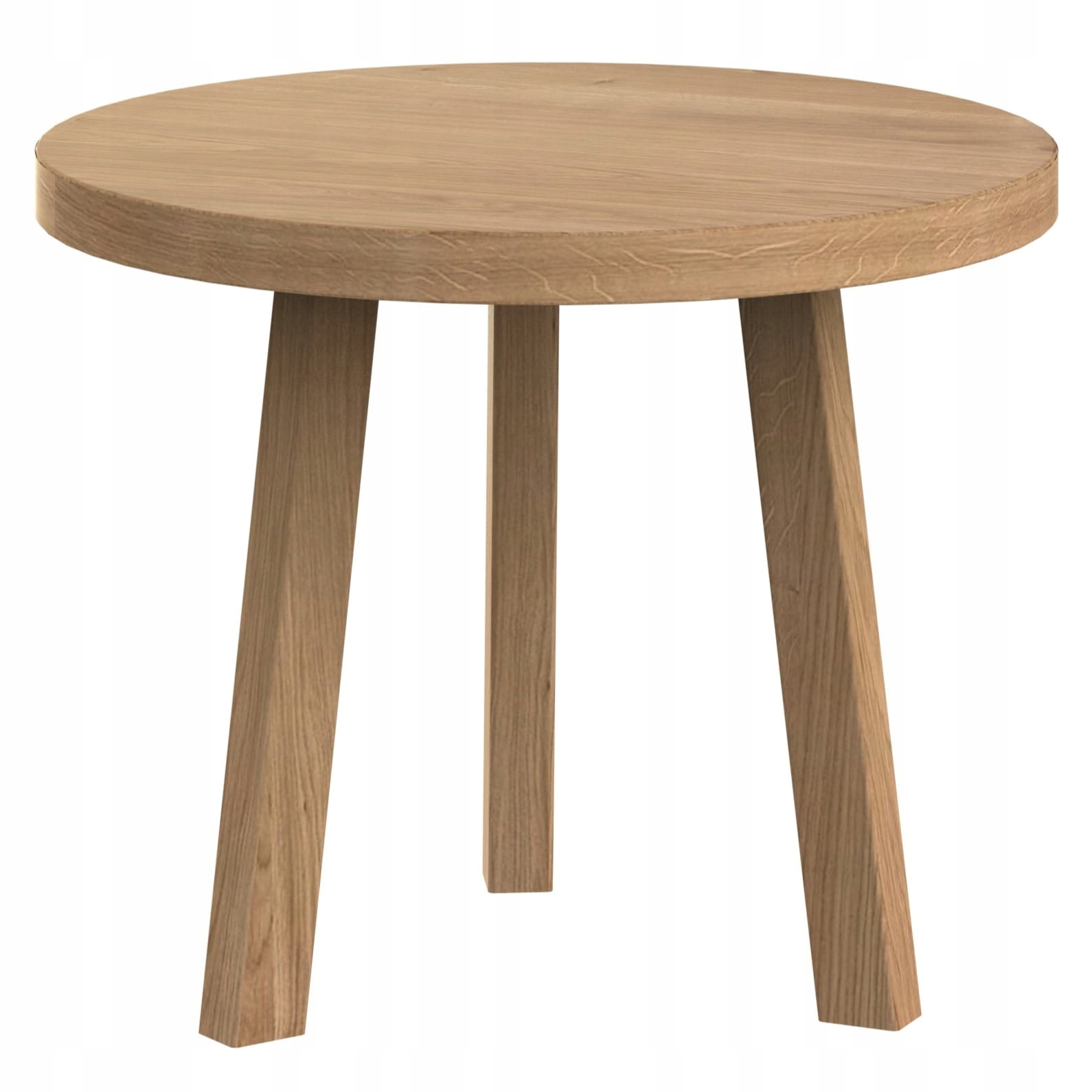 Kulatý konferenční stolek z masivního dubového dřeva loft Calma 100 cm