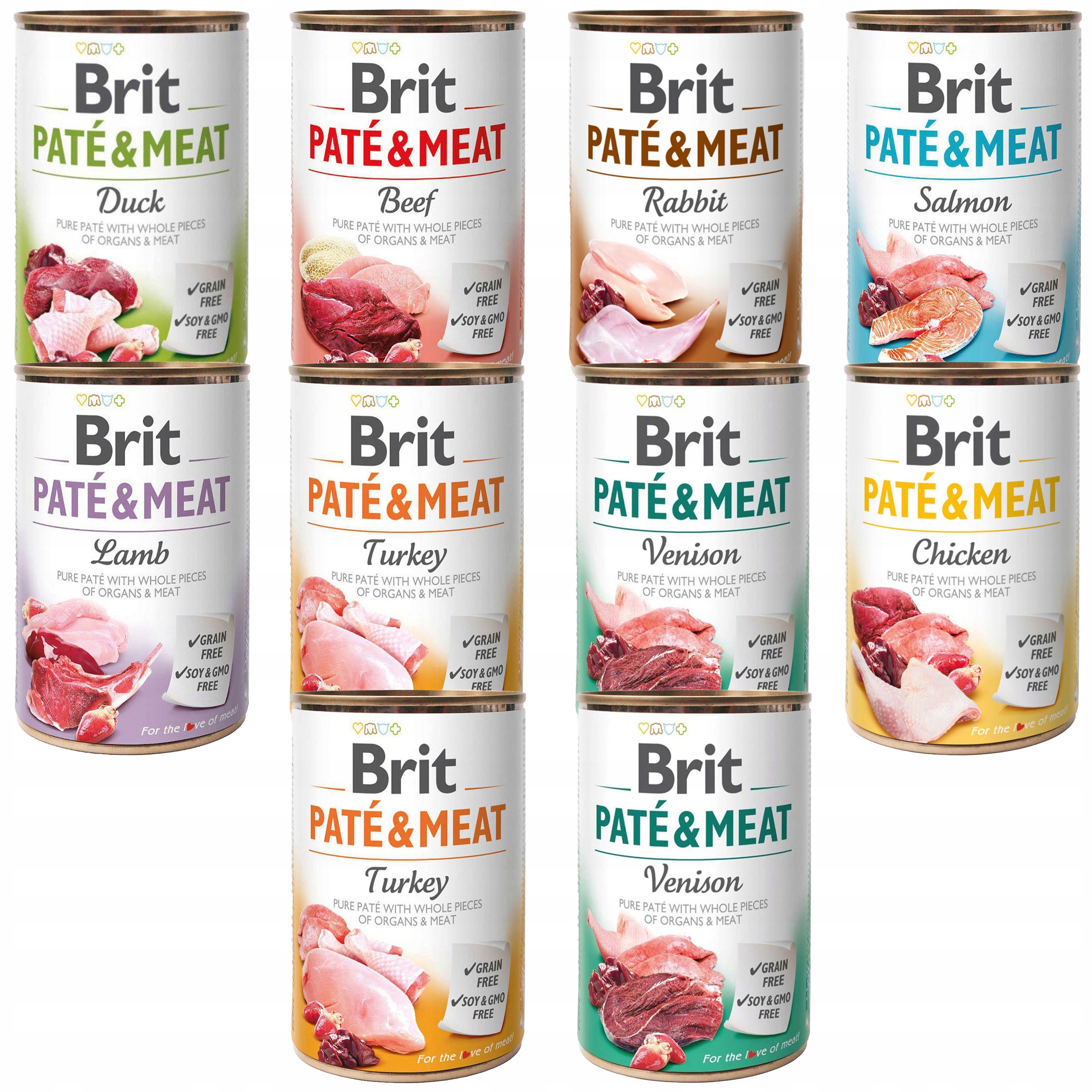 Levně Brit Pate & Meat Mix Chutí krmivo pro psa mokrá konzerva 10 x 400 g bez obilovin